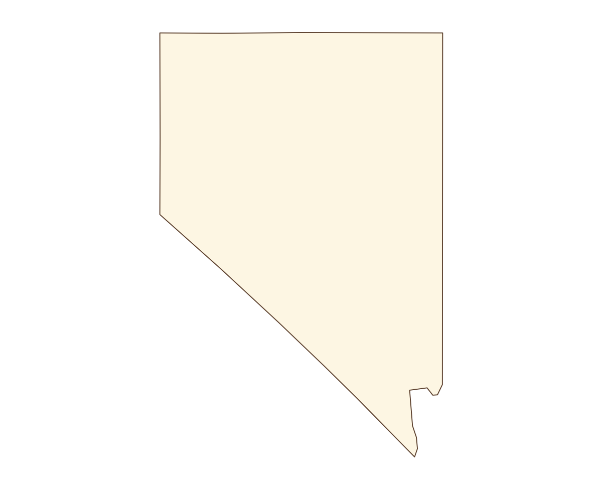 Nevada Blank Outline Map - free printable map of Nevada