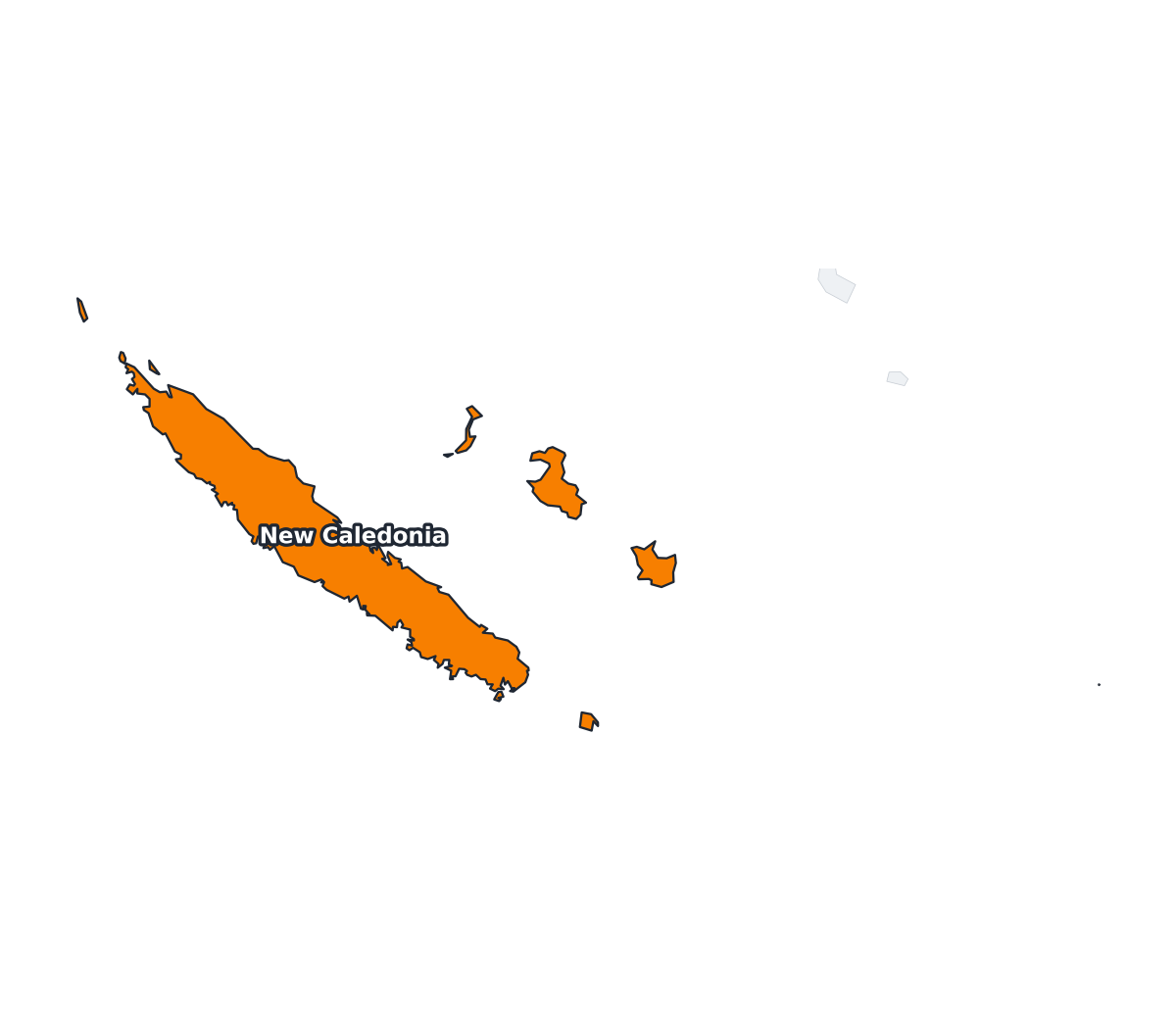 New Caledonia Labeled Map - free printable map of New Caledonia