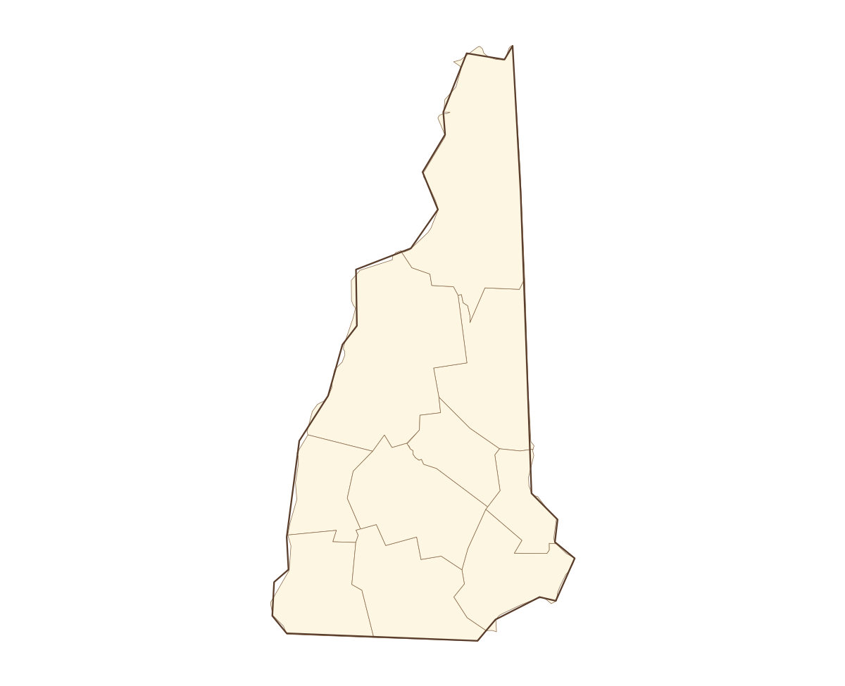 New Hampshire County Map - free printable map of New Hampshire