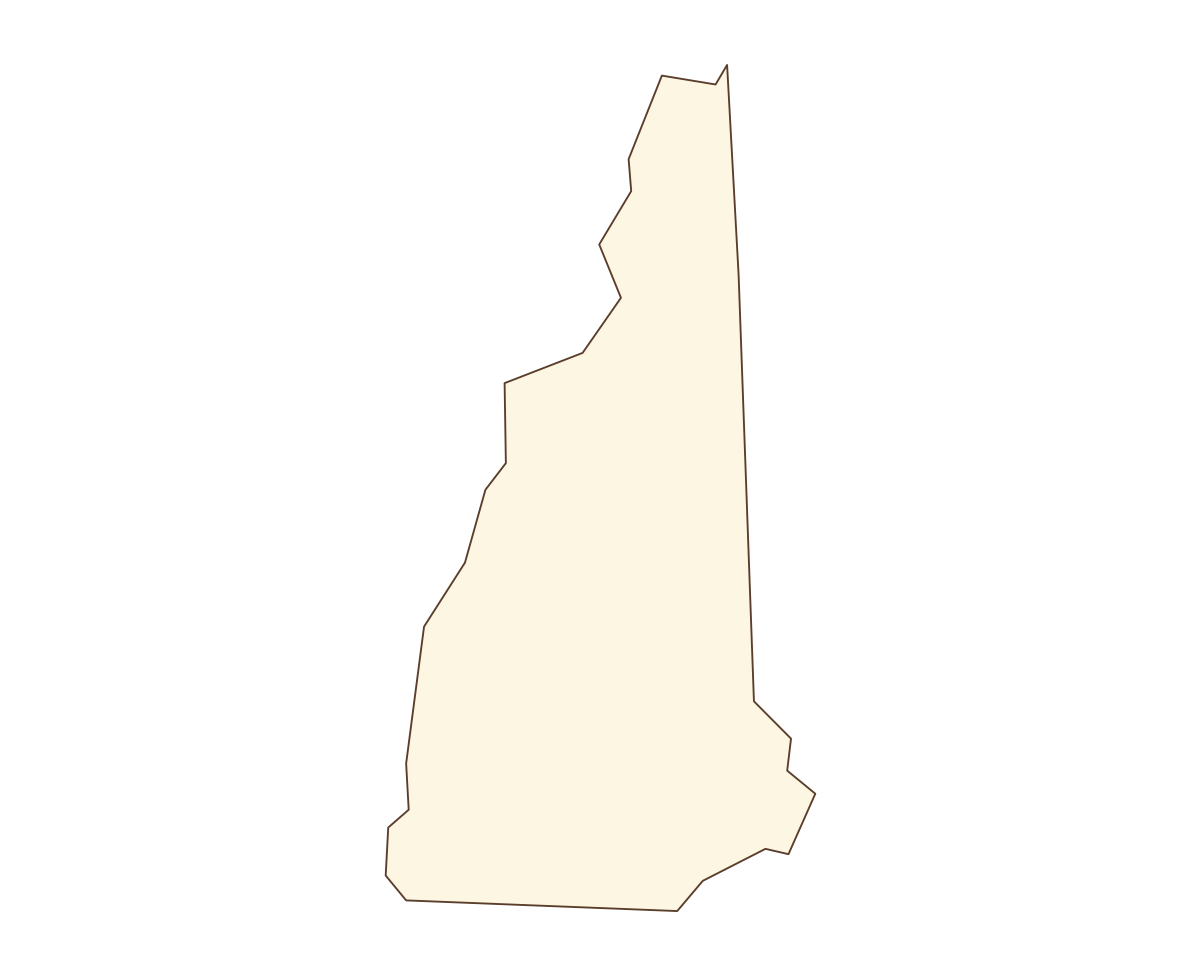 New Hampshire Blank Outline Map - free printable map of New Hampshire
