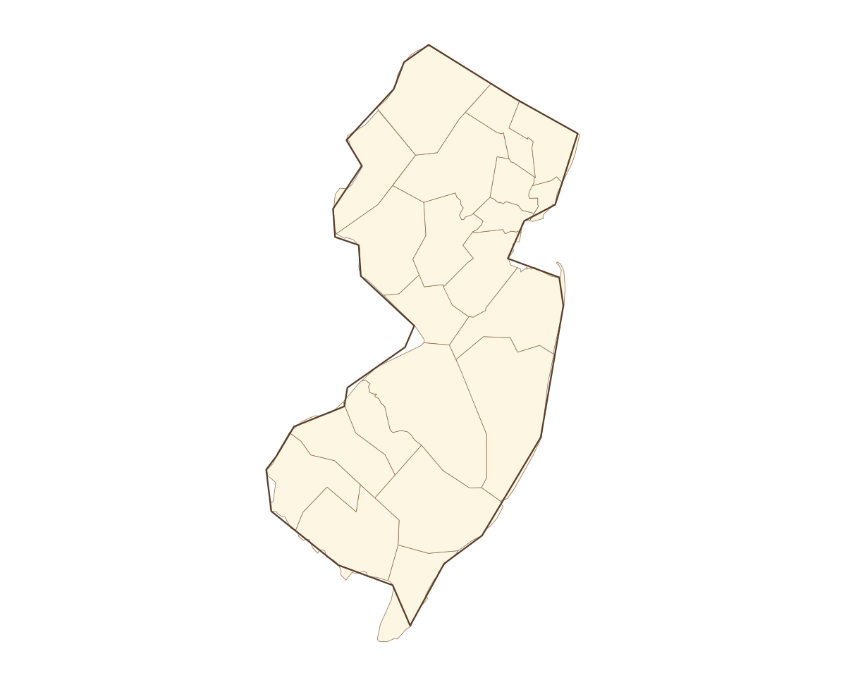 New Jersey County Map - free printable map of New Jersey