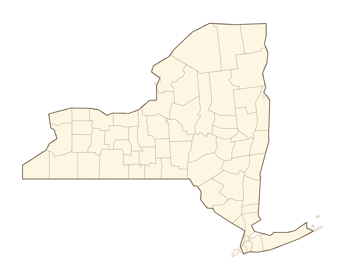 New York County Map - free printable map of New York