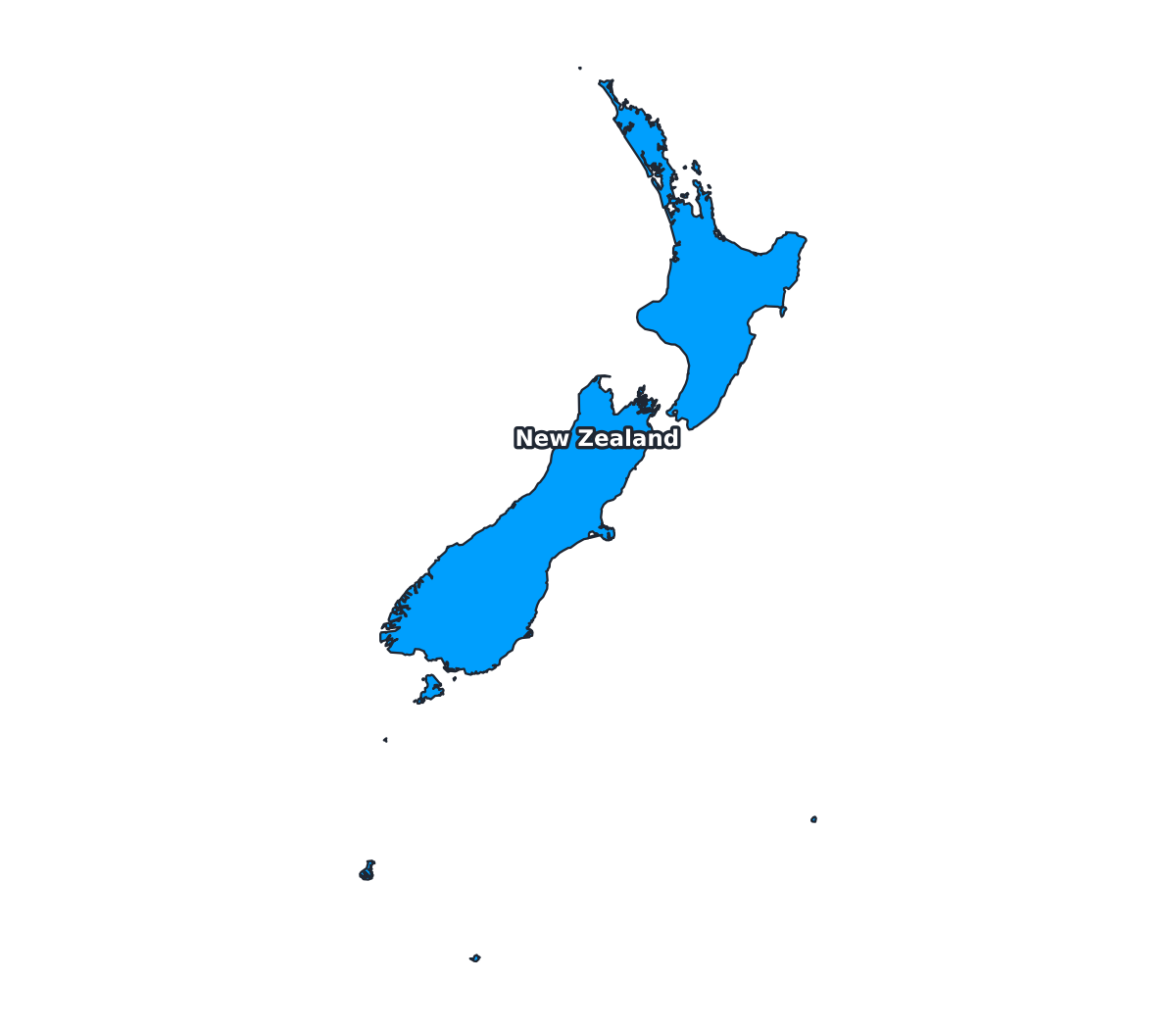 New Zealand Labeled Map - free printable map of New Zealand