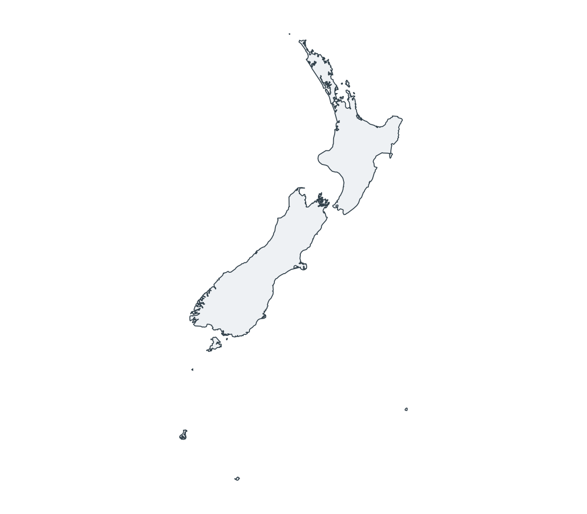 New Zealand Outline Map - free printable map of New Zealand