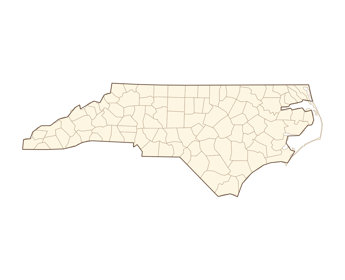 North Carolina County Map - free printable map of North Carolina