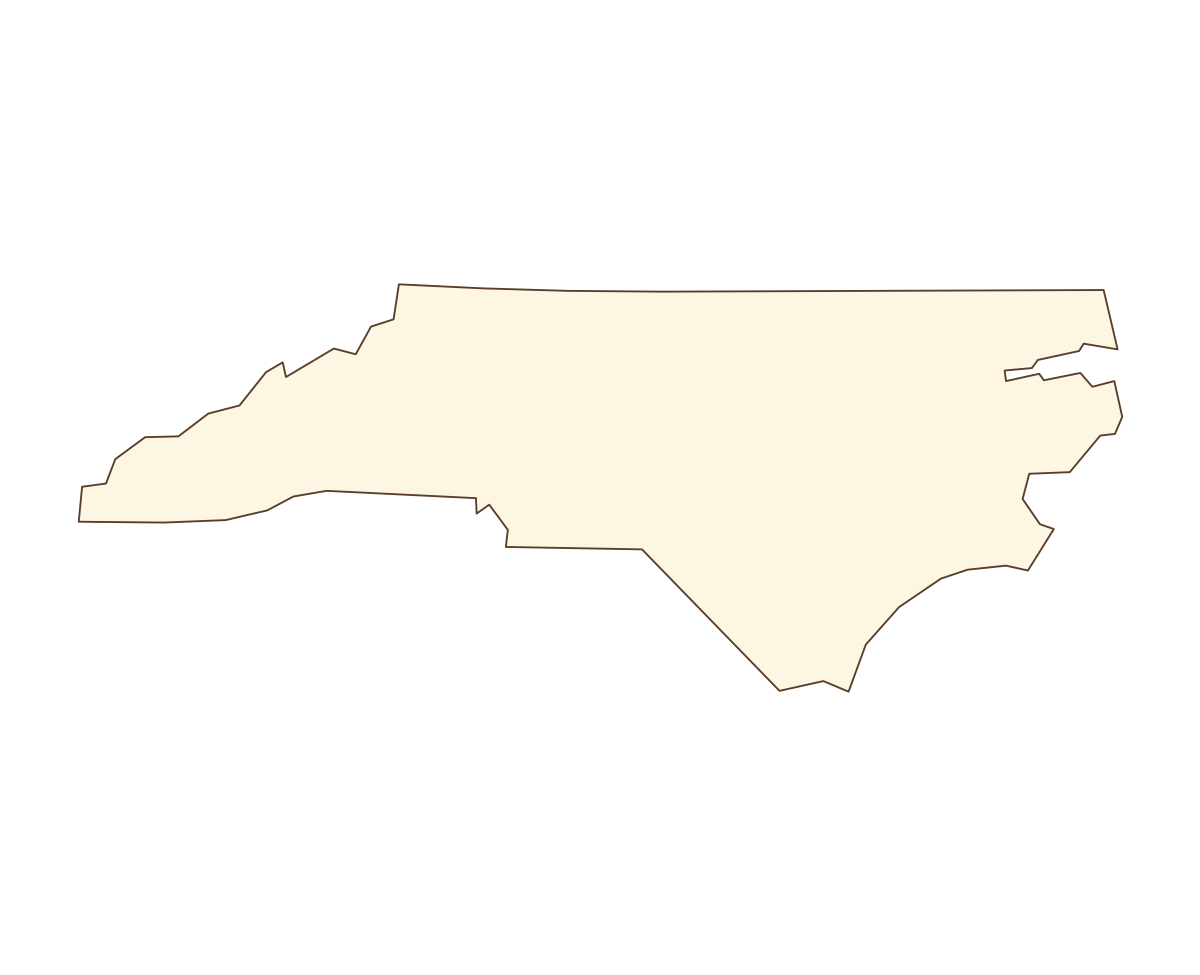 North Carolina Blank Outline Map - free printable map of North Carolina