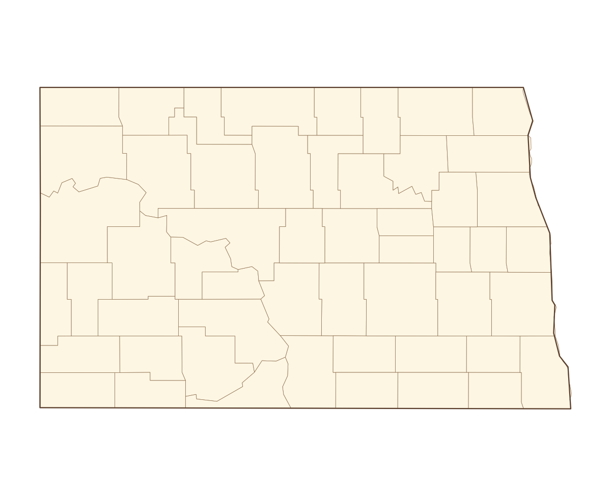North Dakota County Map - free printable map of North Dakota