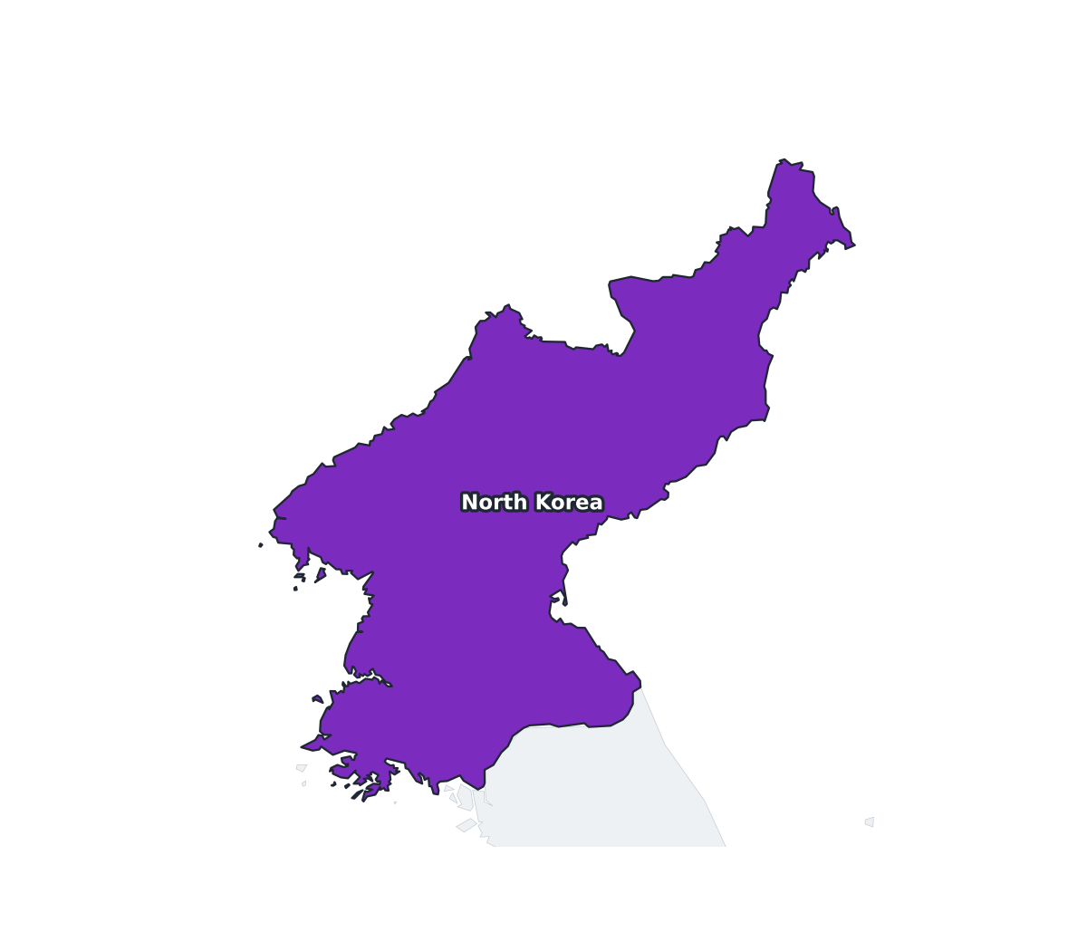 North Korea Labeled Map - free printable map of North Korea