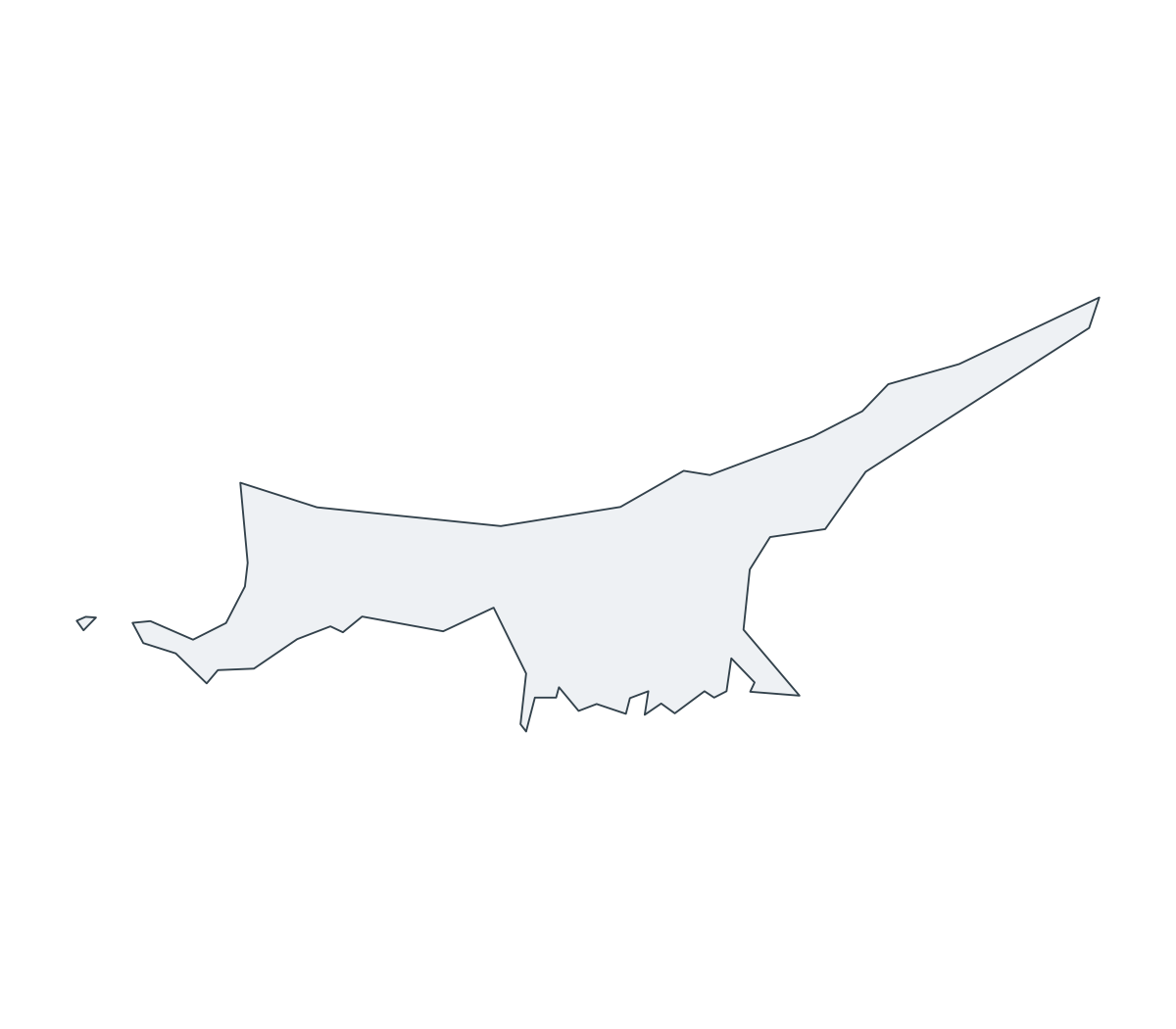Northern Cyprus Outline Map - free printable map of Northern Cyprus