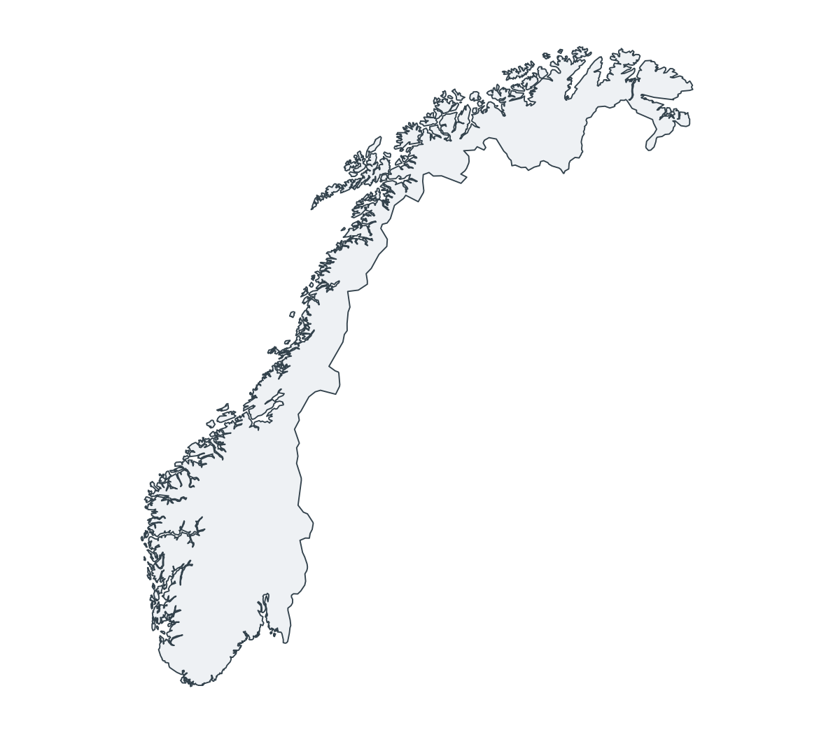 Norway Outline Map - free printable map of Norway