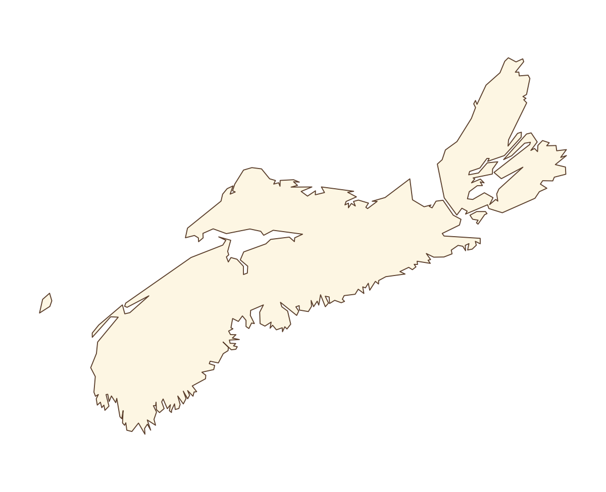 Nova Scotia Blank Outline Map - free printable map of Nova Scotia