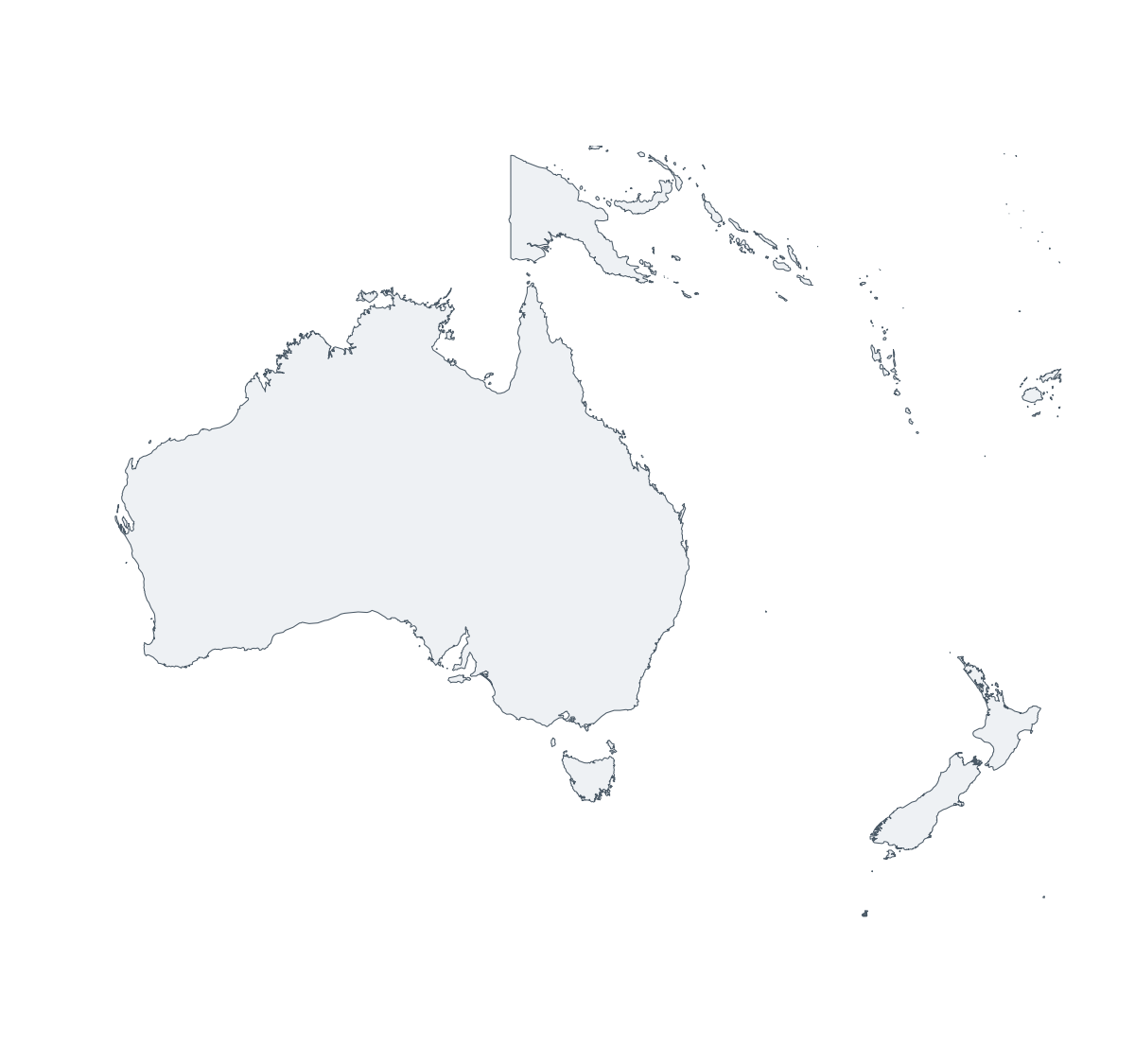 Oceania Blank Map - free printable map of Oceania