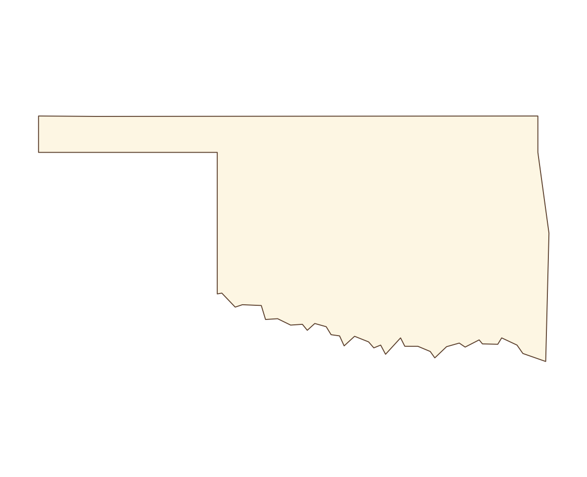 Oklahoma Blank Outline Map - free printable map of Oklahoma