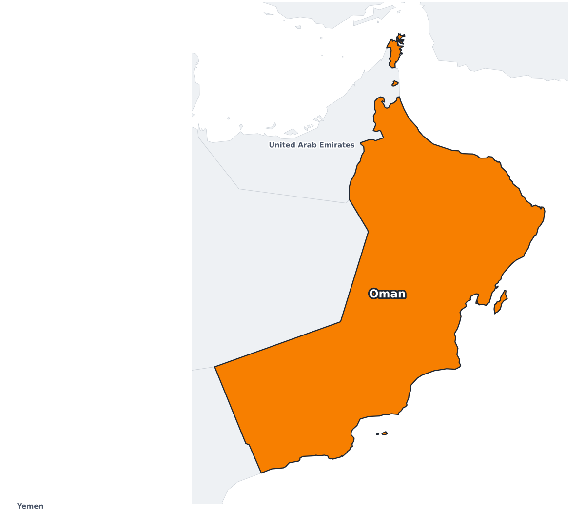 Oman Labeled Map - free printable map of Oman