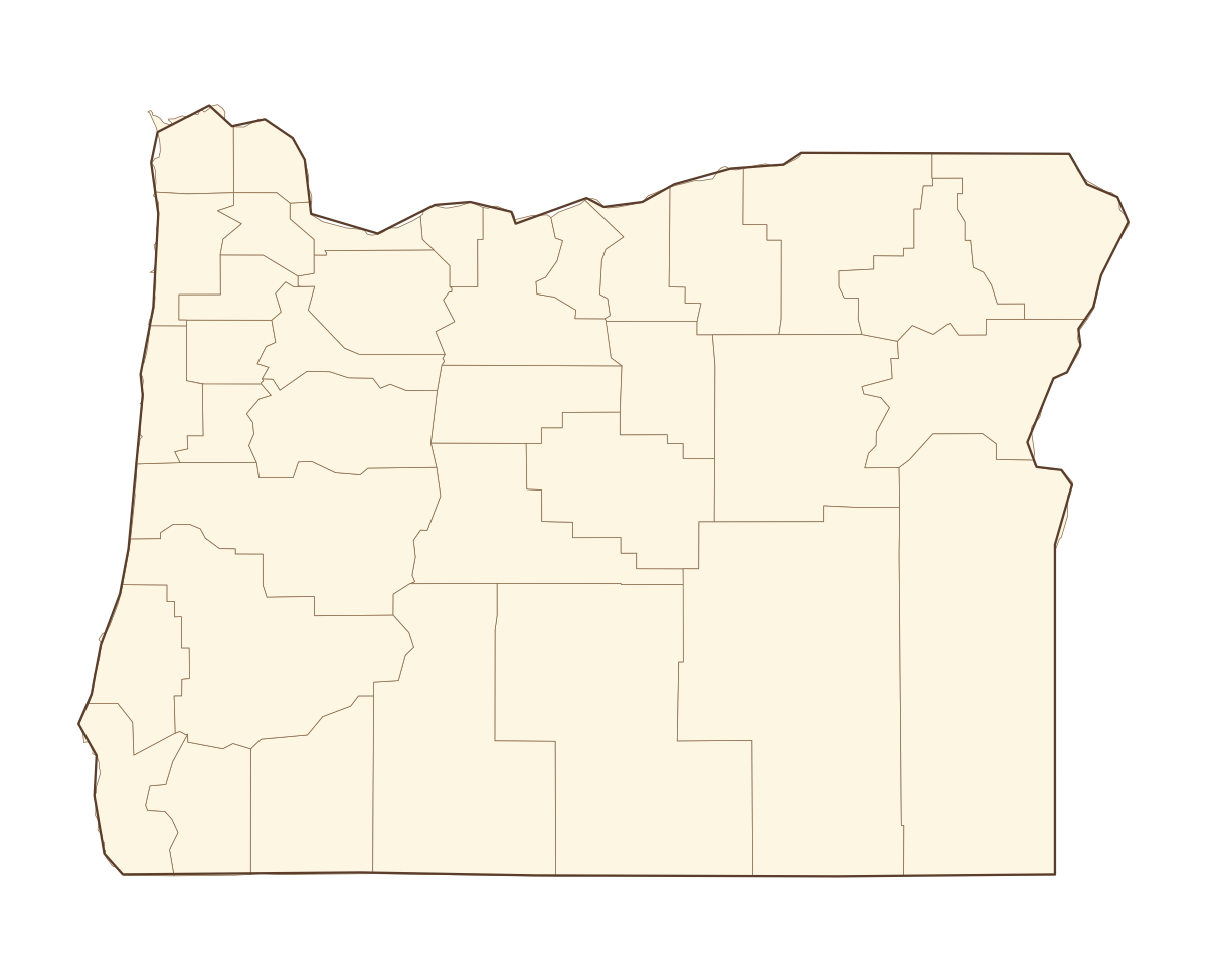 Oregon County Map - free printable map of Oregon