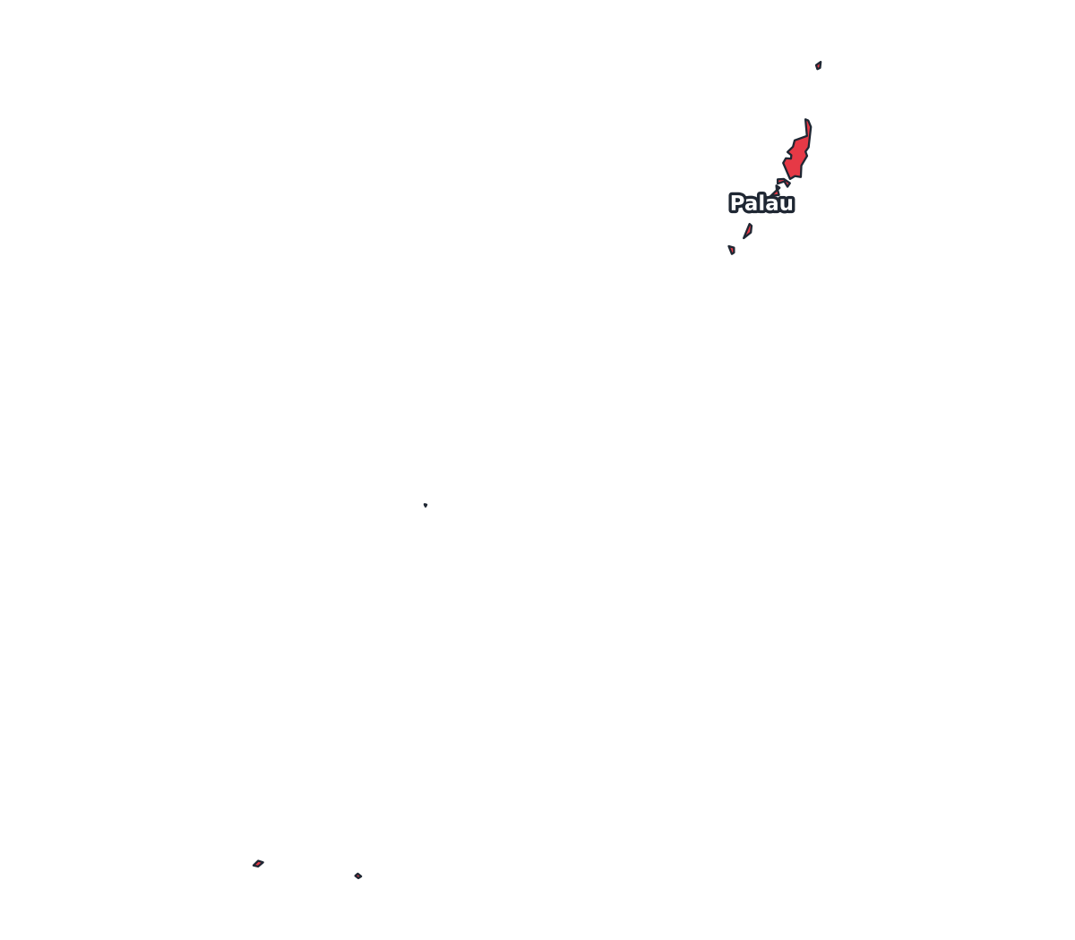 Palau Labeled Map - free printable map of Palau