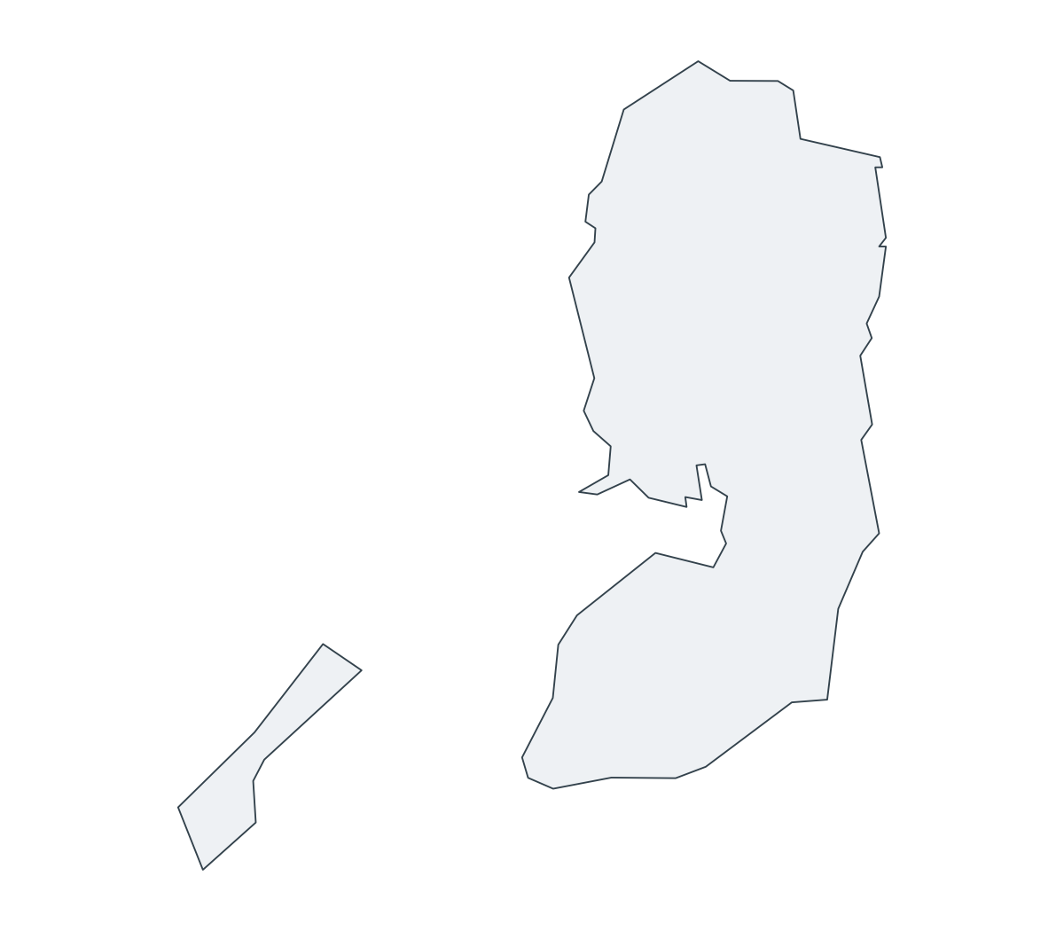 Palestine Outline Map - free printable map of Palestine