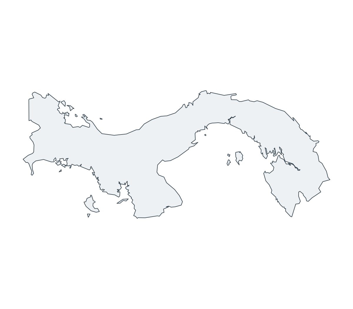 Panama Outline Map - free printable map of Panama