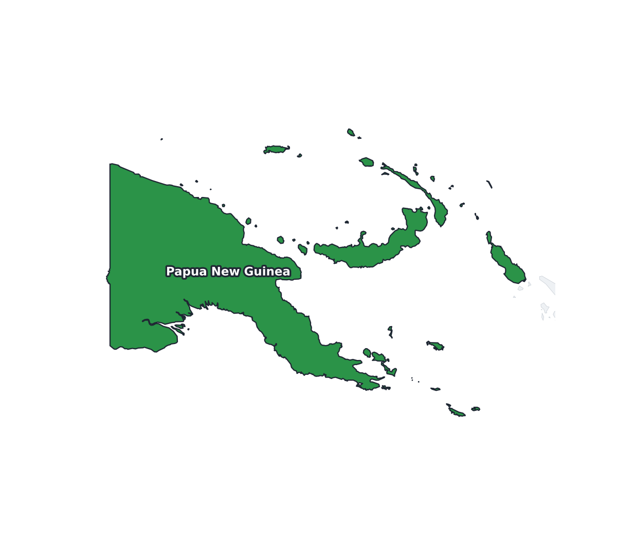 Papua New Guinea Labeled Map - free printable map of Papua New Guinea