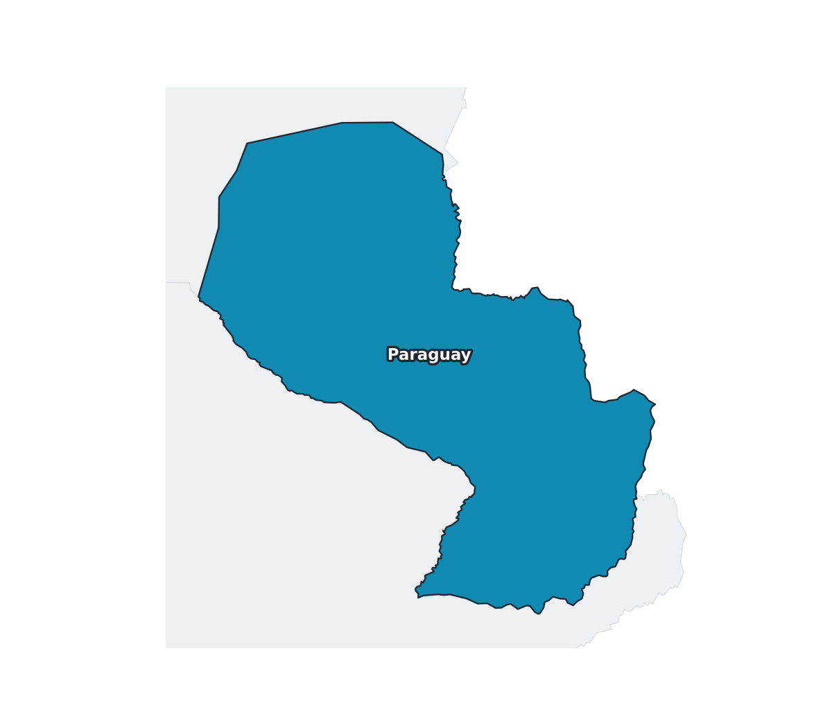 Paraguay Labeled Map - free printable map of Paraguay