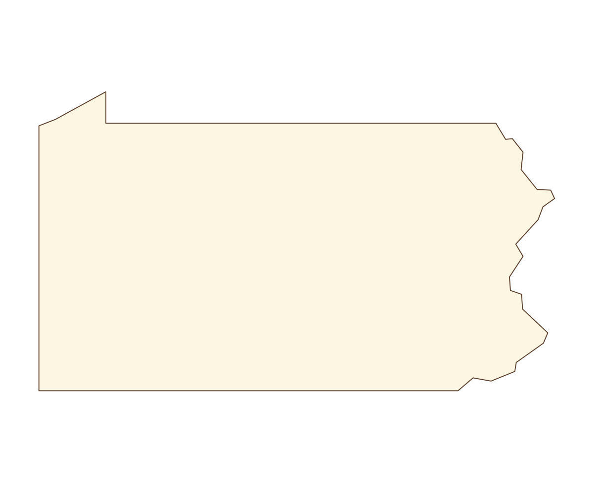 Pennsylvania Blank Outline Map - free printable map of Pennsylvania
