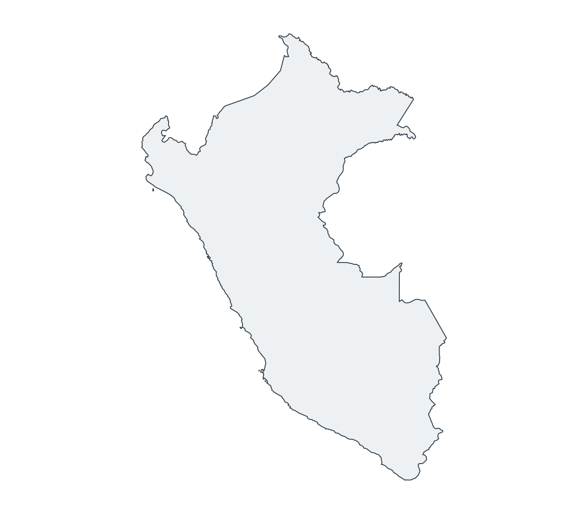 Peru Outline Map - free printable map of Peru