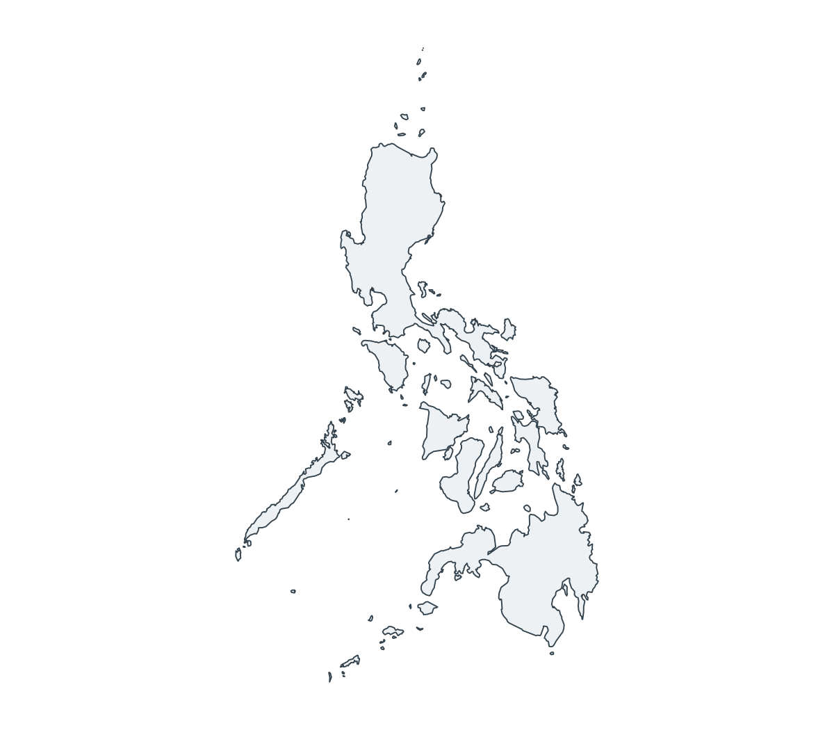Philippines Outline Map - free printable map of Philippines