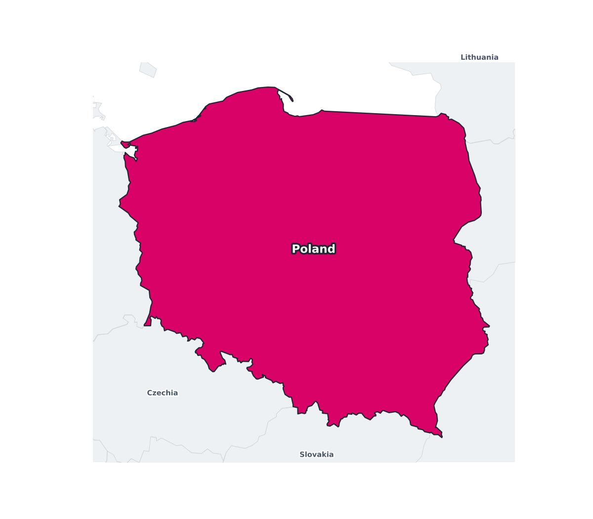 Poland Labeled Map - free printable map of Poland