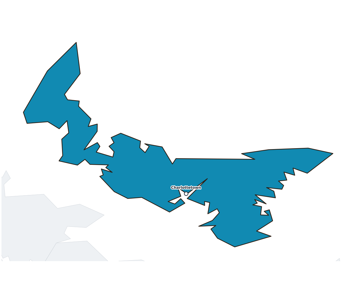 Prince Edward Island Labeled Map - free printable map of Prince Edward Island