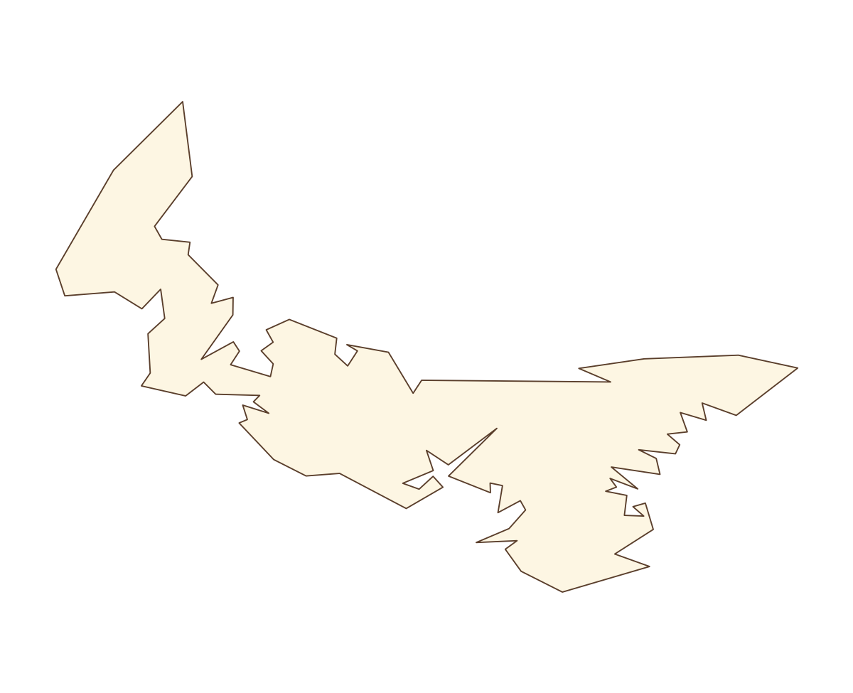Prince Edward Island Blank Outline Map - free printable map of Prince Edward Island