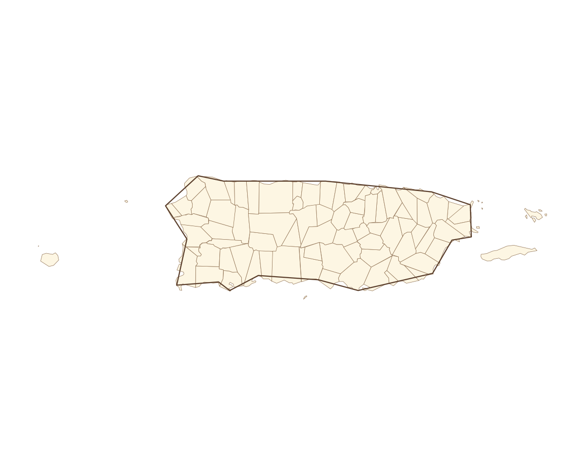 Puerto Rico County Map - free printable map of Puerto Rico