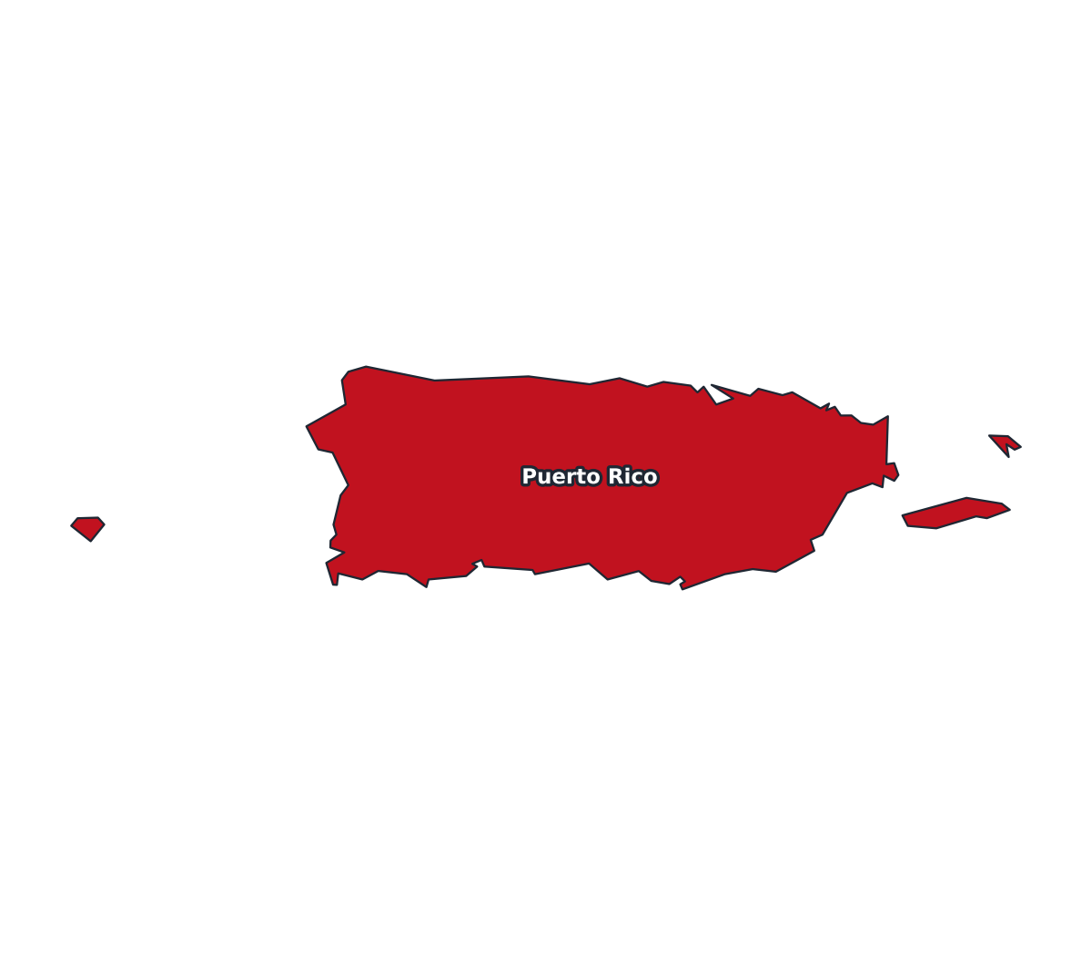 Puerto Rico Labeled Map - free printable map of Puerto Rico
