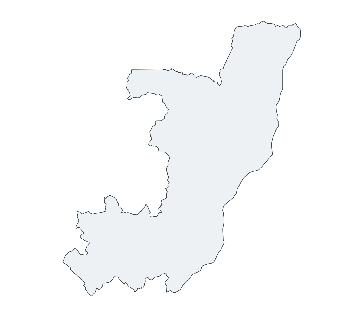 Republic of the Congo Outline Map - free printable map of Republic of the Congo