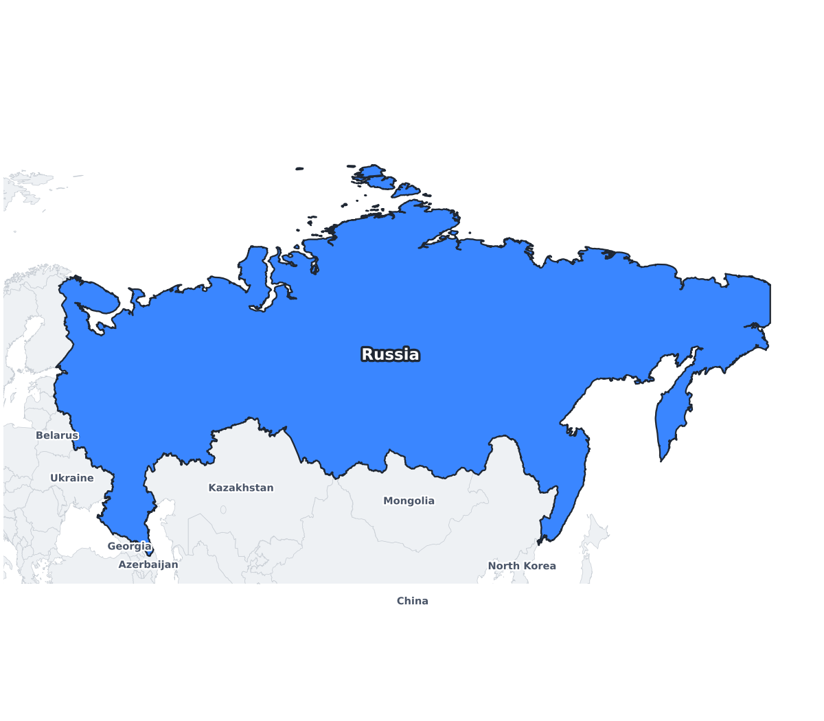 Russia Labeled Map - free printable map of Russia