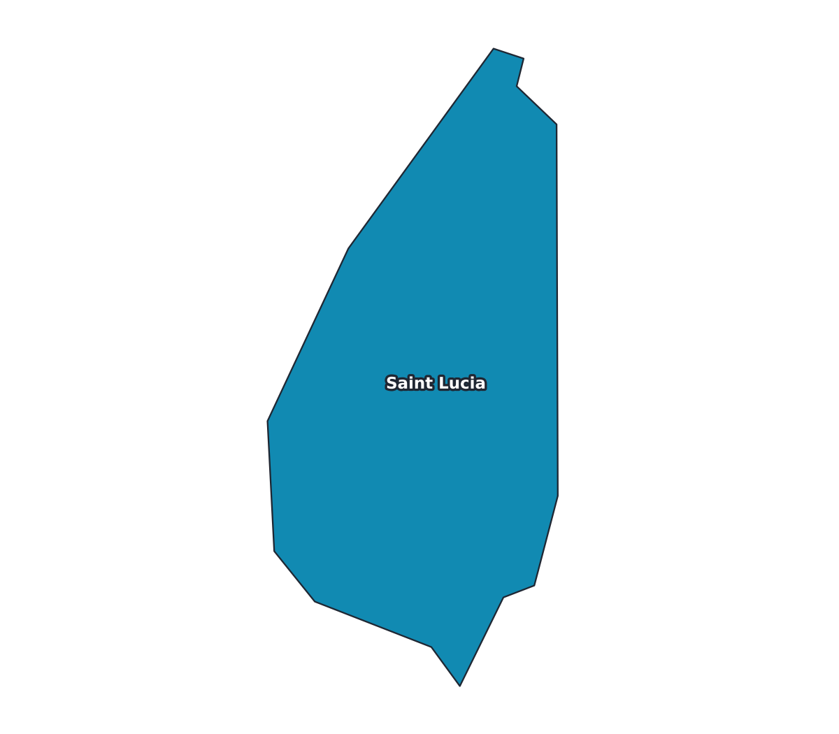 Saint Lucia Labeled Map - free printable map of Saint Lucia