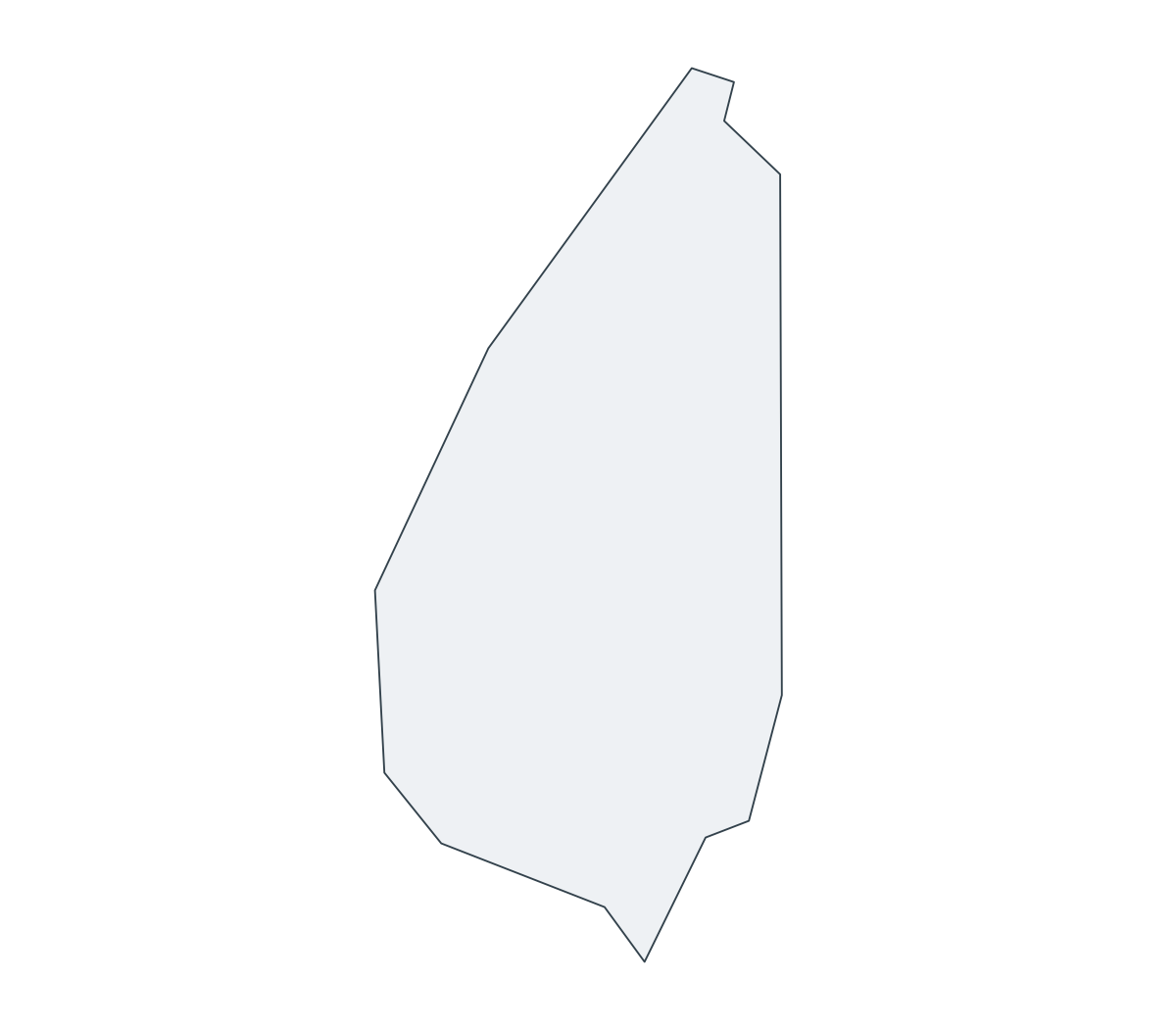Saint Lucia Outline Map - free printable map of Saint Lucia