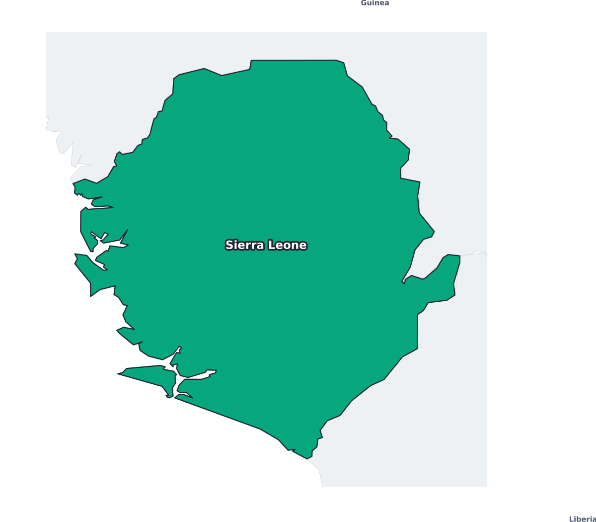 Sierra Leone Labeled Map - free printable map of Sierra Leone