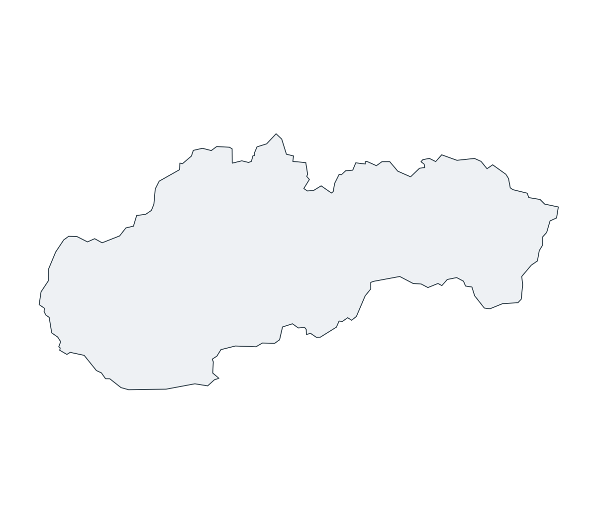 Slovakia Outline Map - free printable map of Slovakia