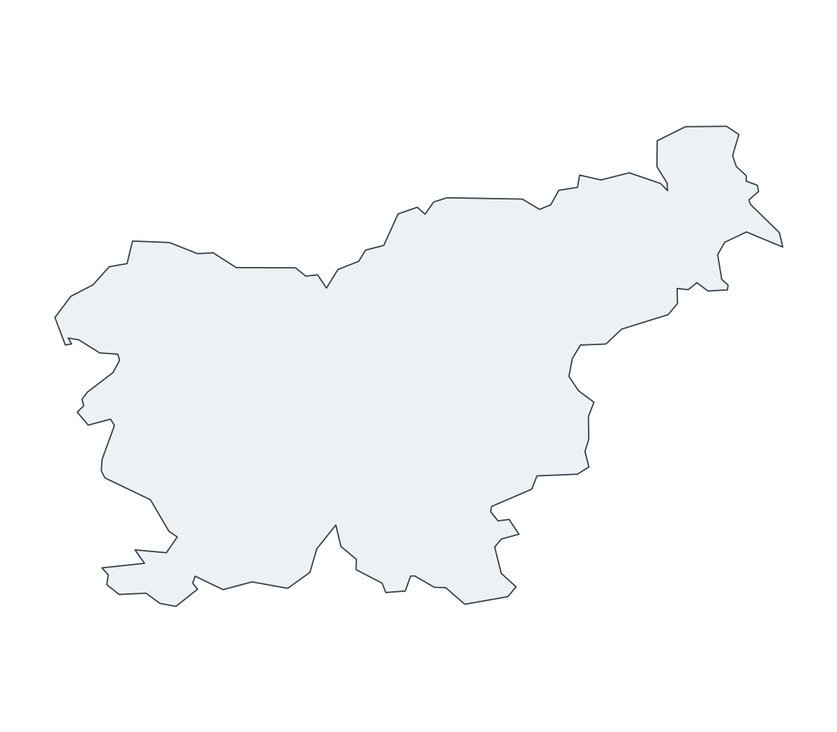 Slovenia Outline Map - free printable map of Slovenia
