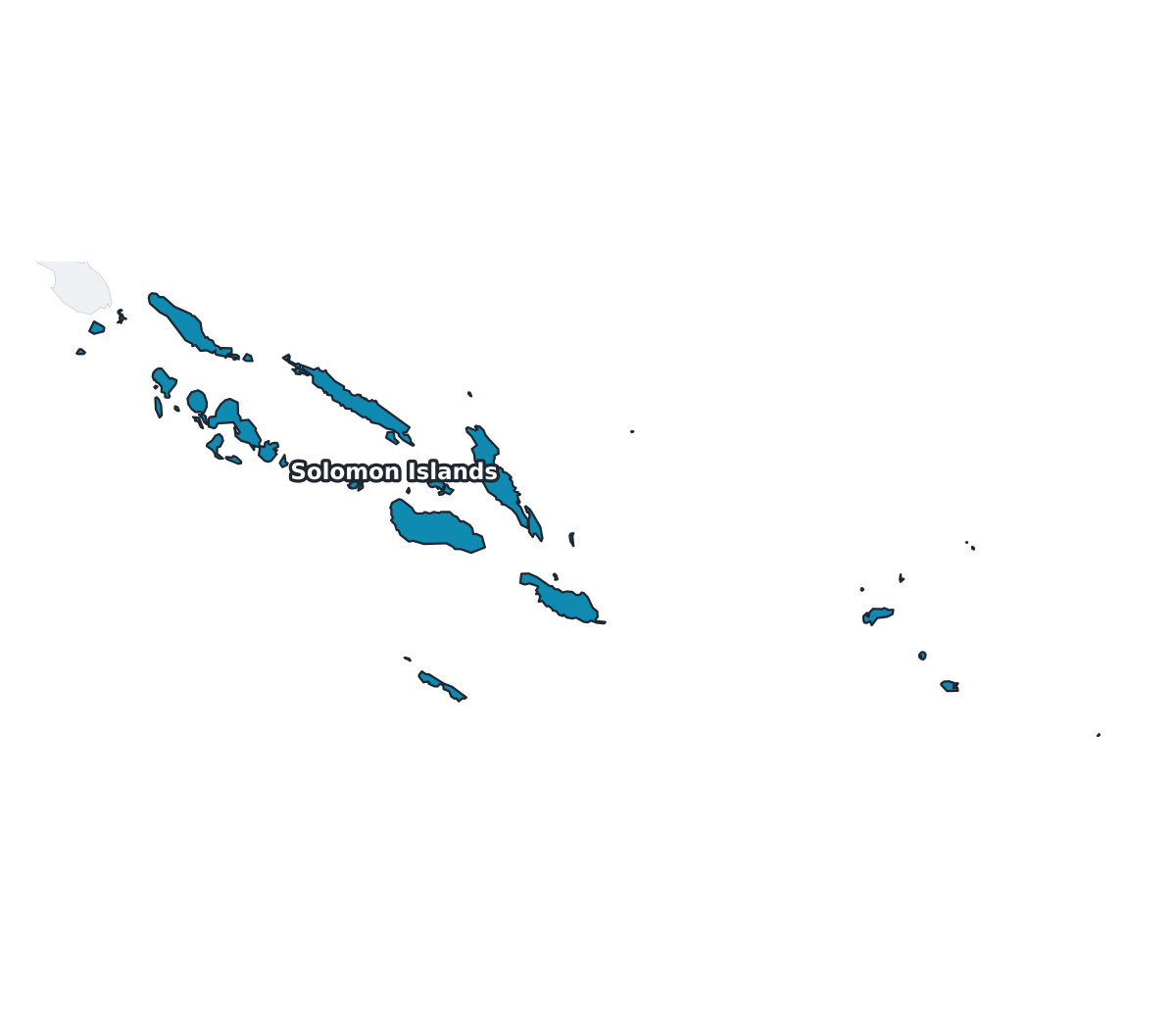 Solomon Islands Labeled Map - free printable map of Solomon Islands