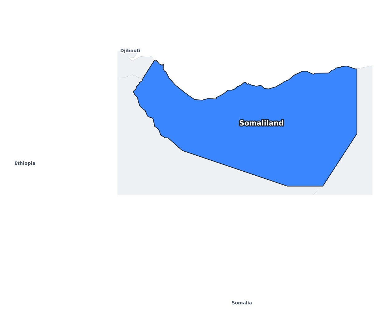 Somaliland Labeled Map - free printable map of Somaliland