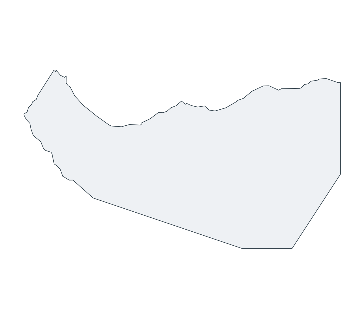 Somaliland Outline Map - free printable map of Somaliland