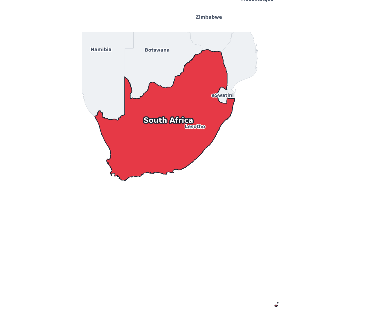 South Africa Labeled Map - free printable map of South Africa
