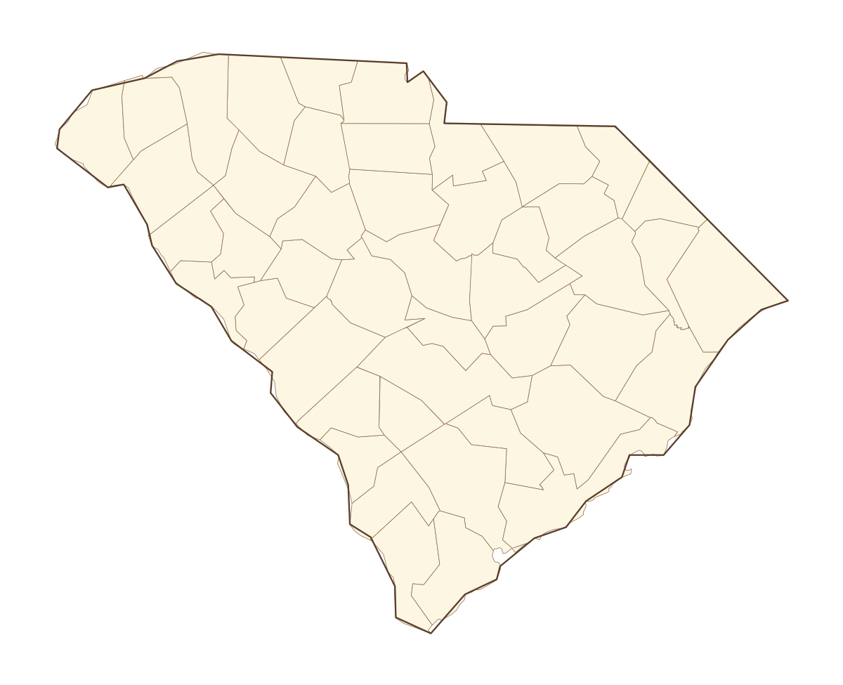South Carolina County Map - free printable map of South Carolina