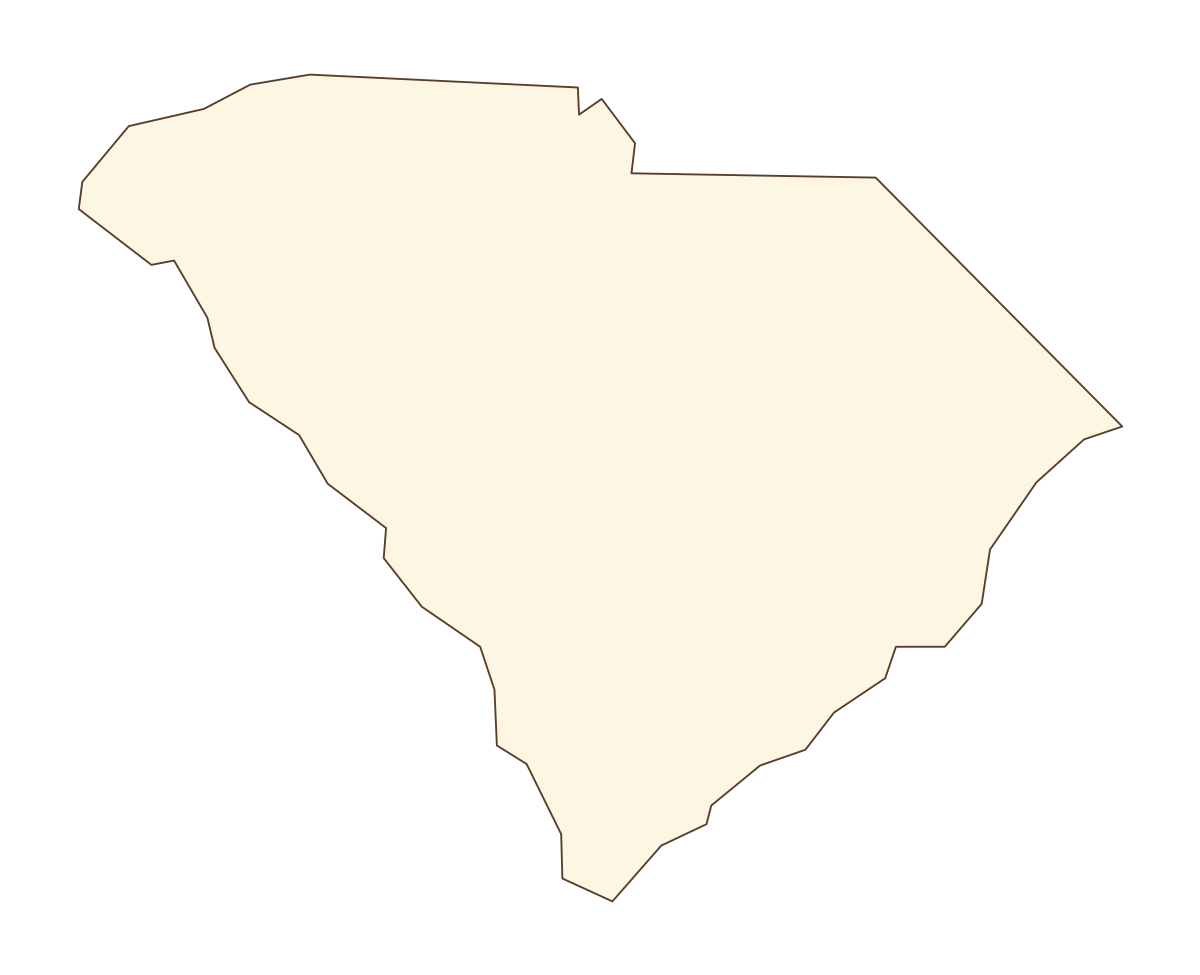 South Carolina Blank Outline Map - free printable map of South Carolina