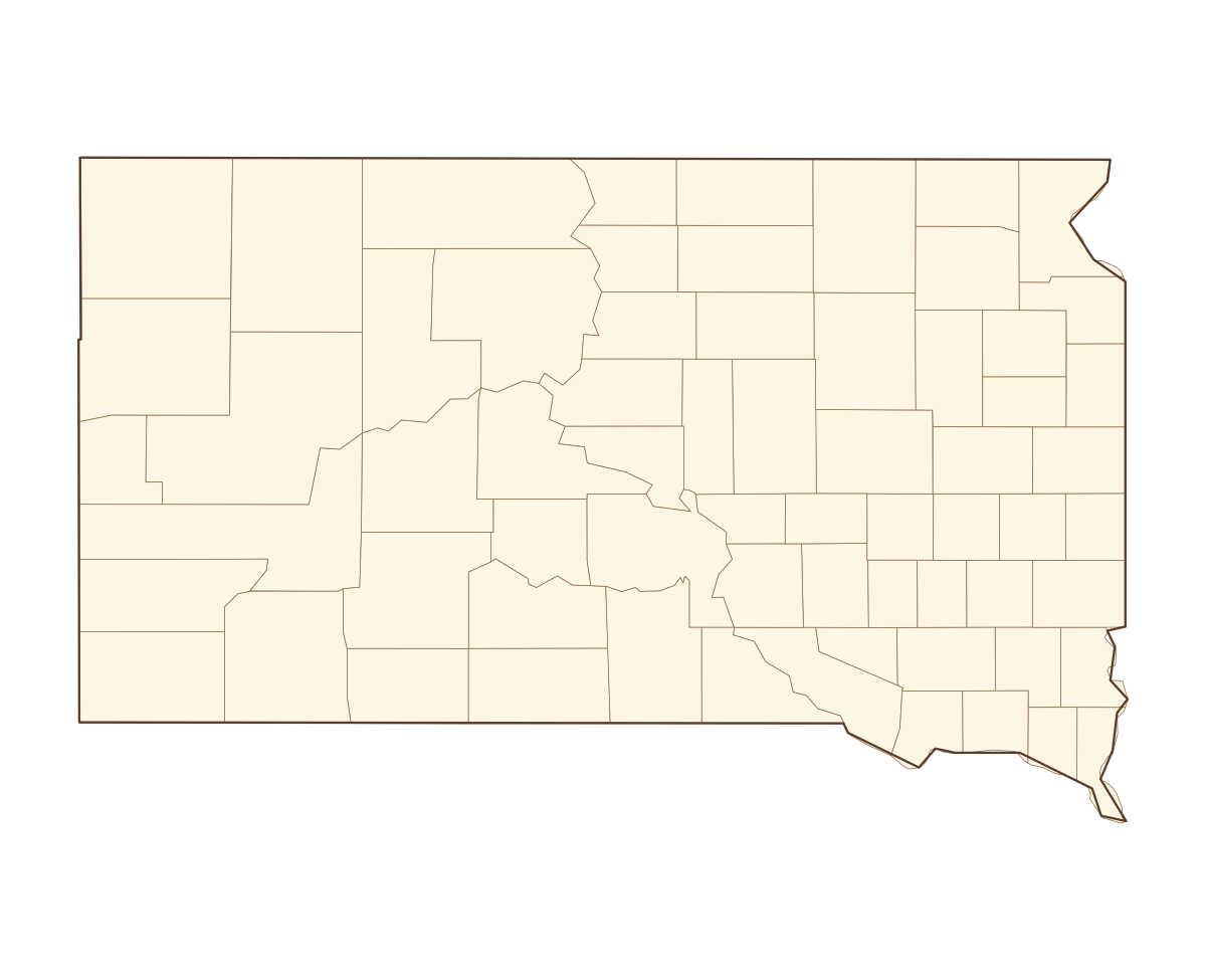 South Dakota County Map - free printable map of South Dakota