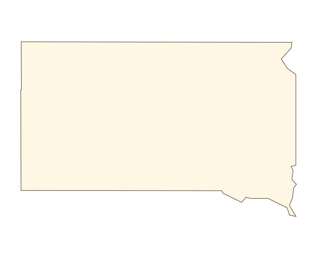 South Dakota Blank Outline Map - free printable map of South Dakota
