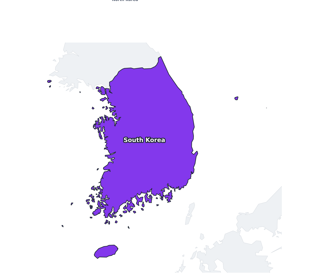 South Korea Labeled Map - free printable map of South Korea