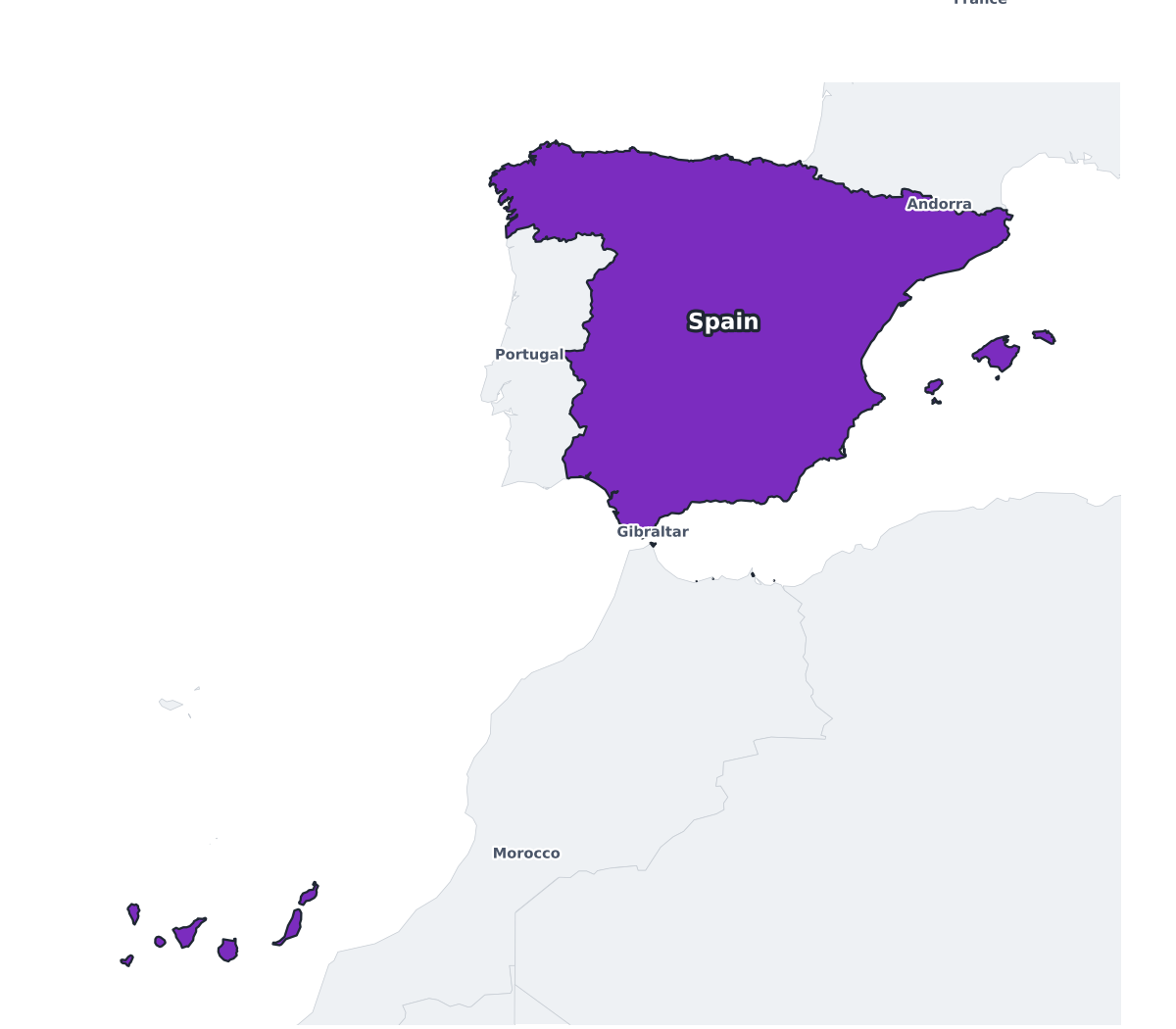 Spain Labeled Map - free printable map of Spain