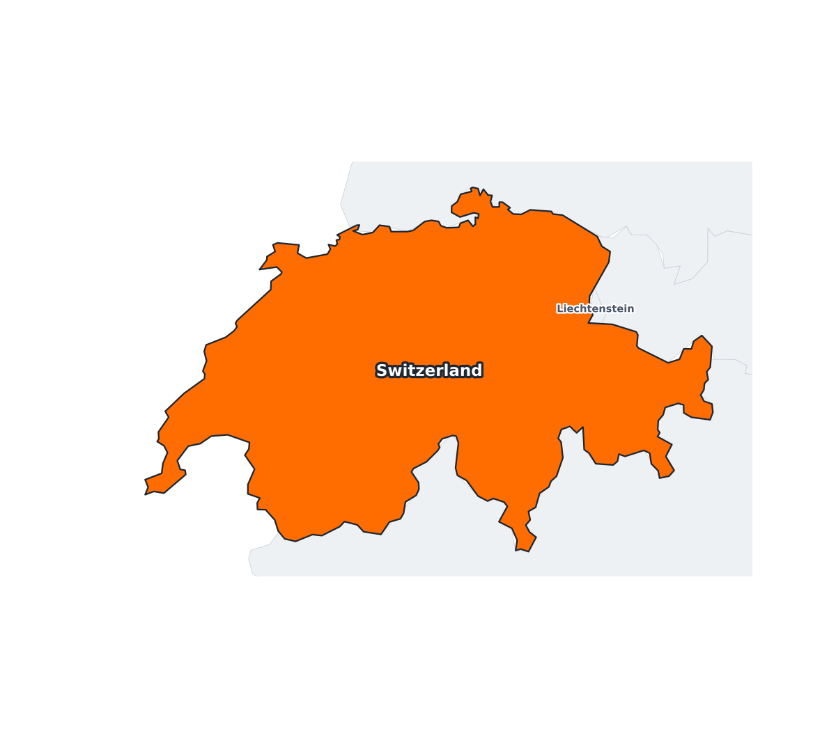 Switzerland Labeled Map - free printable map of Switzerland